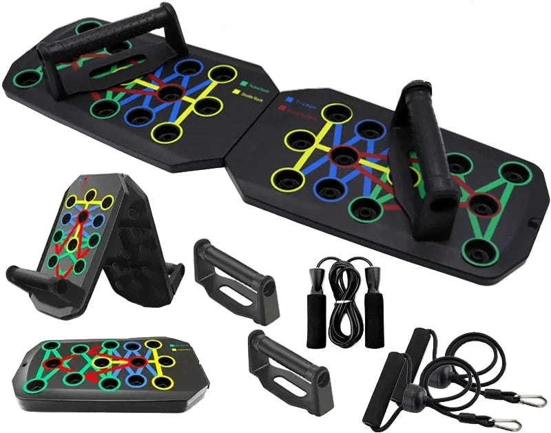 Multi Functional Push up Board Set, Portable Push up Bar, Foldable Fitness Equipment for Chest, Abdominal, Arm/Back Training