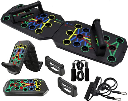 Multi Functional Push up Board Set, Portable Push up Bar, Foldable Fitness Equipment for Chest, Abdominal, Arm/Back Training