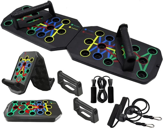 Multi Functional Push up Board Set, Portable Push up Bar, Foldable Fitness Equipment for Chest, Abdominal, Arm/Back Training