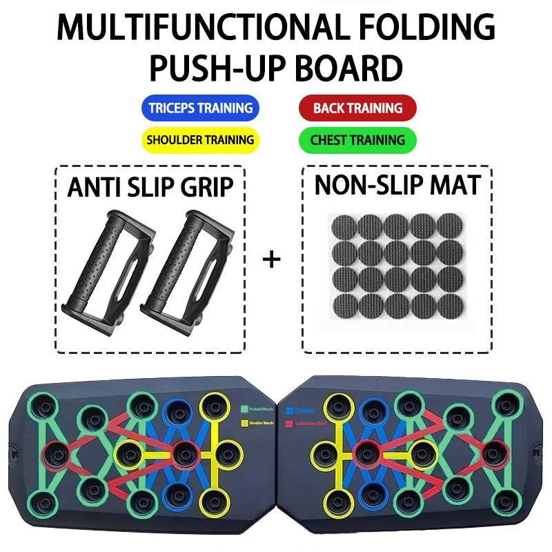 Multi Functional Push up Board Set, Portable Push up Bar, Foldable Fitness Equipment for Chest, Abdominal, Arm/Back Training