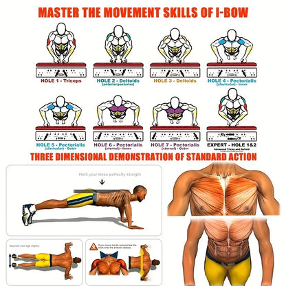 Multi Functional Push up Board Set, Portable Push up Bar, Foldable Fitness Equipment for Chest, Abdominal, Arm/Back Training